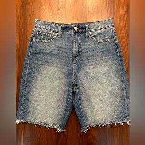 Banana Republic 8 inch High Rise Girlfriend Medium Wash Jean Shorts